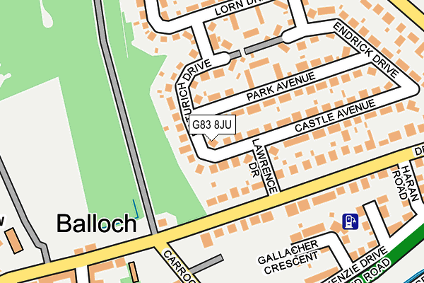 G83 8JU map - OS OpenMap – Local (Ordnance Survey)