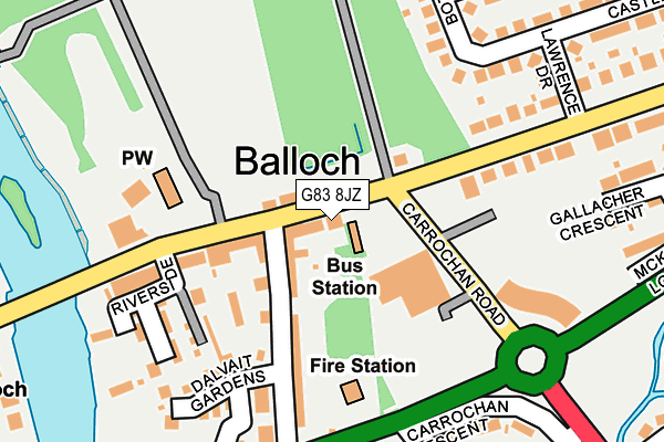 G83 8JZ map - OS OpenMap – Local (Ordnance Survey)