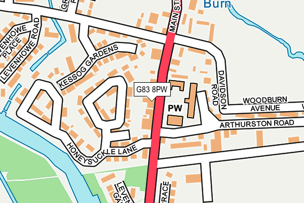 G83 8PW map - OS OpenMap – Local (Ordnance Survey) G83 8PW map - OS OpenMap – Local (Ordnance Survey)