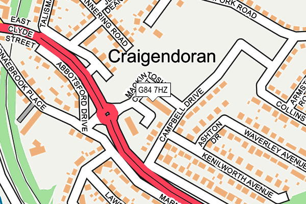 G84 7HZ map - OS OpenMap – Local (Ordnance Survey) G84 7HZ map - OS OpenMap – Local (Ordnance Survey)