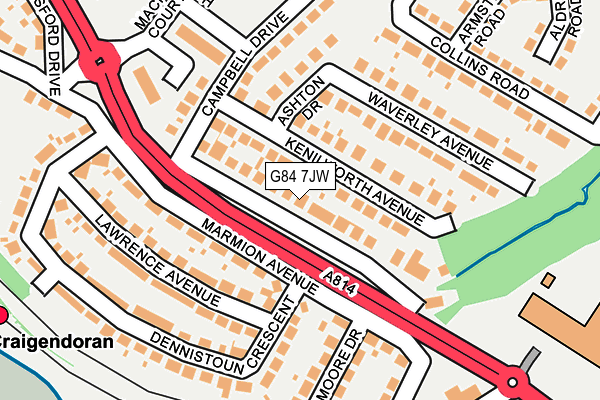 G84 7JW map - OS OpenMap – Local (Ordnance Survey) G84 7JW map - OS OpenMap – Local (Ordnance Survey)
