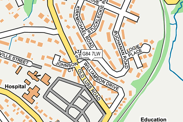 G84 7LW map - OS OpenMap – Local (Ordnance Survey) G84 7LW map - OS OpenMap – Local (Ordnance Survey)