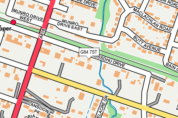 G84 7ST map - OS OpenMap – Local (Ordnance Survey) G84 7ST map - OS OpenMap – Local (Ordnance Survey)