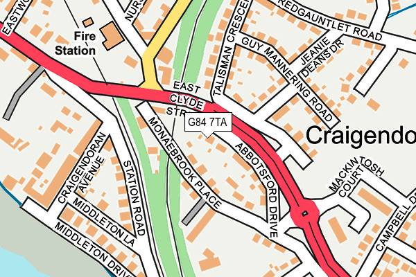 G84 7TA map - OS OpenMap – Local (Ordnance Survey) G84 7TA map - OS OpenMap – Local (Ordnance Survey)