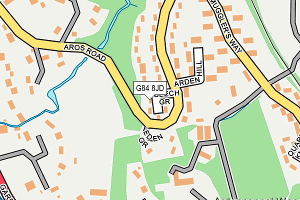 G84 8JD map - OS OpenMap – Local (Ordnance Survey) G84 8JD map - OS OpenMap – Local (Ordnance Survey)