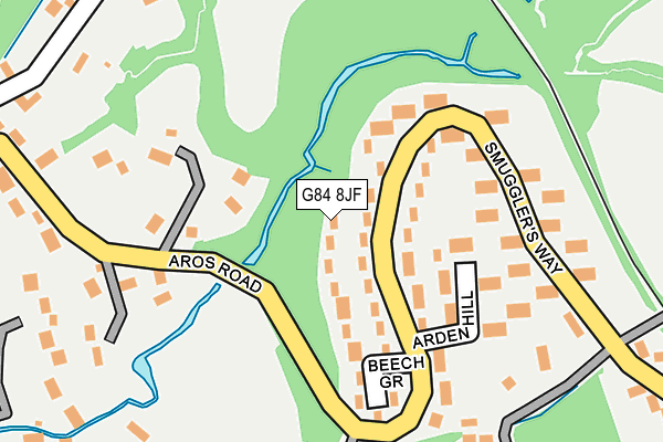 G84 8JF map - OS OpenMap – Local (Ordnance Survey) G84 8JF map - OS OpenMap – Local (Ordnance Survey)