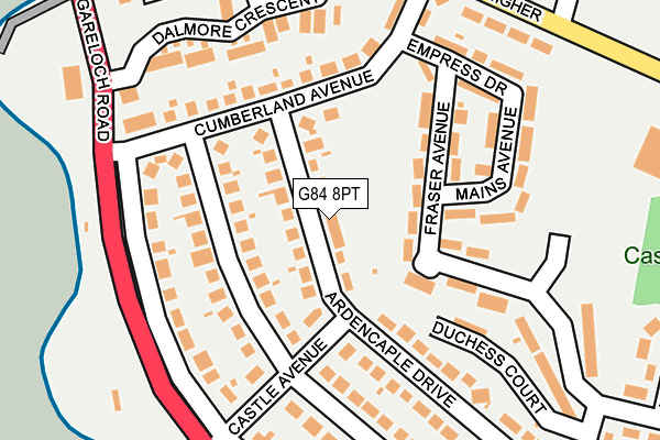 G84 8PT map - OS OpenMap – Local (Ordnance Survey) G84 8PT map - OS OpenMap – Local (Ordnance Survey)