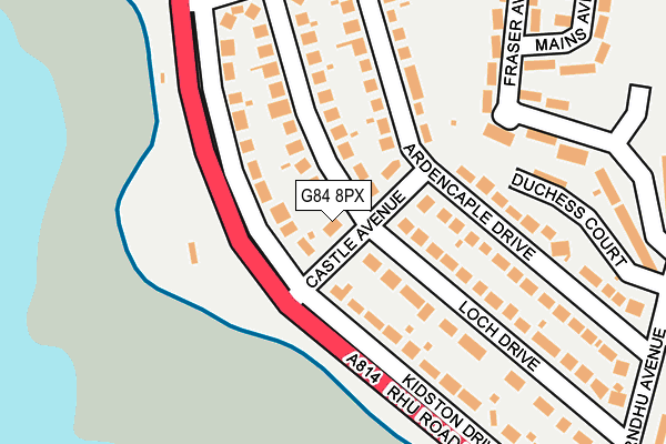 G84 8PX map - OS OpenMap – Local (Ordnance Survey) G84 8PX map - OS OpenMap – Local (Ordnance Survey)