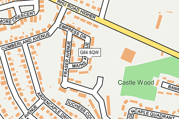 G84 8QW map - OS OpenMap – Local (Ordnance Survey) G84 8QW map - OS OpenMap – Local (Ordnance Survey)
