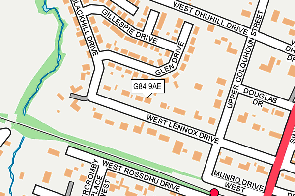 G84 9AE map - OS OpenMap – Local (Ordnance Survey) G84 9AE map - OS OpenMap – Local (Ordnance Survey)