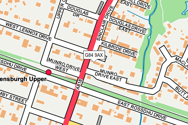 G84 9AX map - OS OpenMap – Local (Ordnance Survey) G84 9AX map - OS OpenMap – Local (Ordnance Survey)