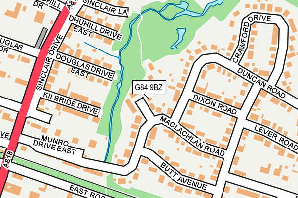 G84 9BZ map - OS OpenMap – Local (Ordnance Survey) G84 9BZ map - OS OpenMap – Local (Ordnance Survey)