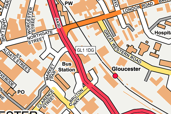 GL1 1DG map - OS OpenMap – Local (Ordnance Survey) GL1 1DG map - OS OpenMap – Local (Ordnance Survey)