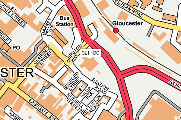 GL1 1DQ map - OS OpenMap – Local (Ordnance Survey) GL1 1DQ map - OS OpenMap – Local (Ordnance Survey)