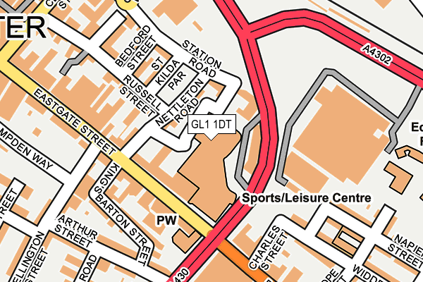 GL1 1DT map - OS OpenMap – Local (Ordnance Survey) GL1 1DT map - OS OpenMap – Local (Ordnance Survey)