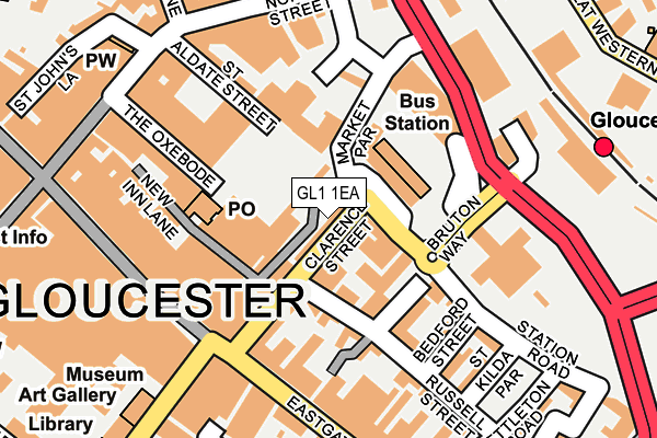 GL1 1EA map - OS OpenMap – Local (Ordnance Survey) GL1 1EA map - OS OpenMap – Local (Ordnance Survey)