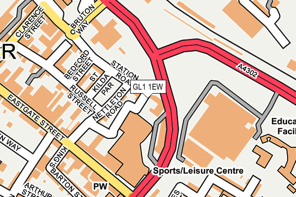 GL1 1EW map - OS OpenMap – Local (Ordnance Survey) GL1 1EW map - OS OpenMap – Local (Ordnance Survey)