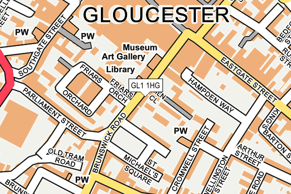 GL1 1HG map - OS OpenMap – Local (Ordnance Survey) GL1 1HG map - OS OpenMap – Local (Ordnance Survey)