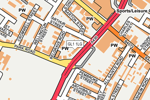 GL1 1LG map - OS OpenMap – Local (Ordnance Survey) GL1 1LG map - OS OpenMap – Local (Ordnance Survey)