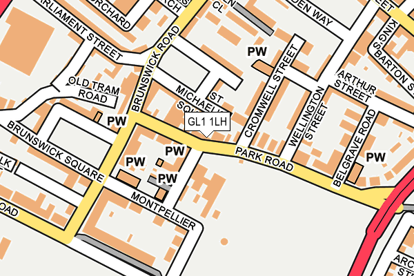 GL1 1LH map - OS OpenMap – Local (Ordnance Survey) GL1 1LH map - OS OpenMap – Local (Ordnance Survey)