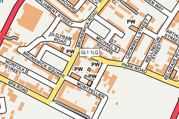 GL1 1LQ map - OS OpenMap – Local (Ordnance Survey) GL1 1LQ map - OS OpenMap – Local (Ordnance Survey)