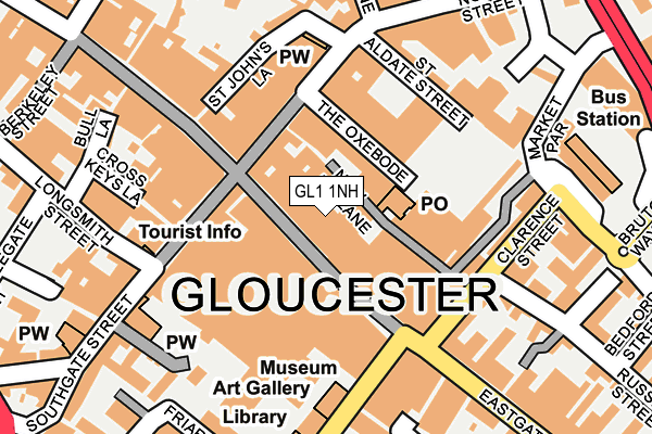 GL1 1NH map - OS OpenMap – Local (Ordnance Survey) GL1 1NH map - OS OpenMap – Local (Ordnance Survey)
