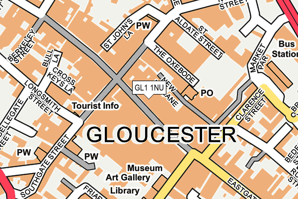 GL1 1NU map - OS OpenMap – Local (Ordnance Survey) GL1 1NU map - OS OpenMap – Local (Ordnance Survey)