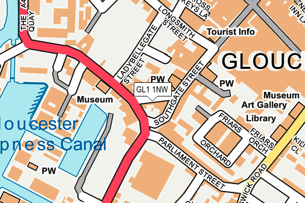 GL1 1NW map - OS OpenMap – Local (Ordnance Survey) GL1 1NW map - OS OpenMap – Local (Ordnance Survey)