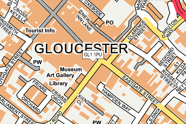 GL1 1PU map - OS OpenMap – Local (Ordnance Survey) GL1 1PU map - OS OpenMap – Local (Ordnance Survey)