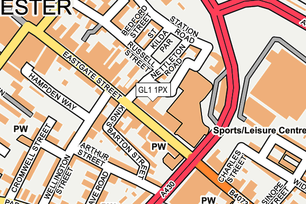 GL1 1PX map - OS OpenMap – Local (Ordnance Survey) GL1 1PX map - OS OpenMap – Local (Ordnance Survey)