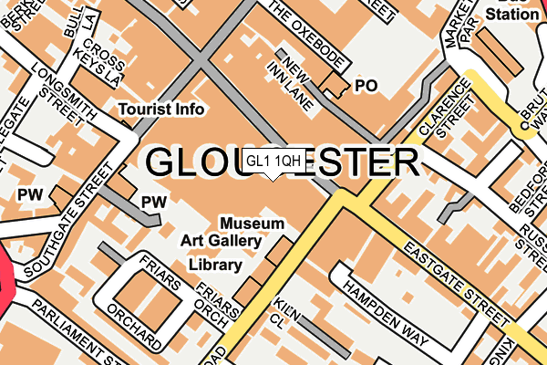GL1 1QH map - OS OpenMap – Local (Ordnance Survey) GL1 1QH map - OS OpenMap – Local (Ordnance Survey)