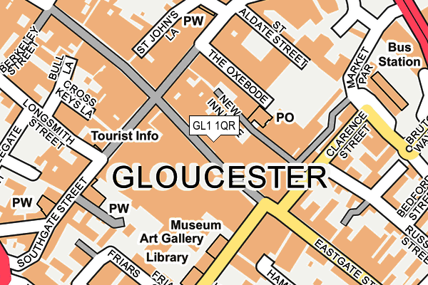 GL1 1QR map - OS OpenMap – Local (Ordnance Survey) GL1 1QR map - OS OpenMap – Local (Ordnance Survey)