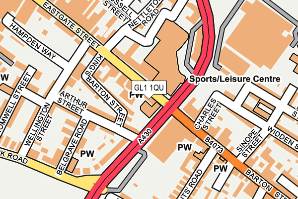 GL1 1QU map - OS OpenMap – Local (Ordnance Survey) GL1 1QU map - OS OpenMap – Local (Ordnance Survey)