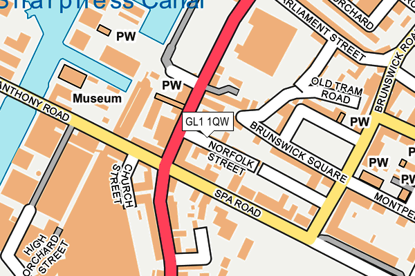 GL1 1QW map - OS OpenMap – Local (Ordnance Survey) GL1 1QW map - OS OpenMap – Local (Ordnance Survey)