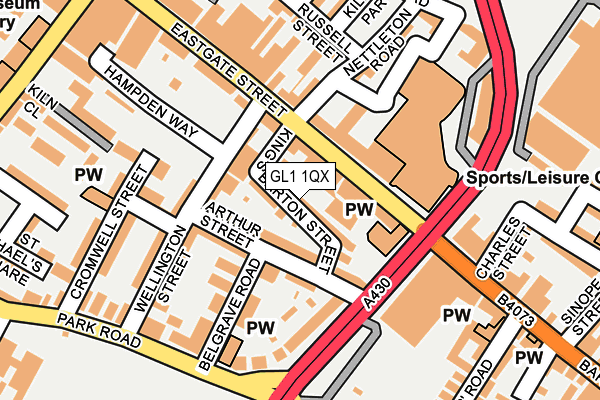 GL1 1QX map - OS OpenMap – Local (Ordnance Survey) GL1 1QX map - OS OpenMap – Local (Ordnance Survey)