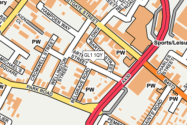 GL1 1QY map - OS OpenMap – Local (Ordnance Survey) GL1 1QY map - OS OpenMap – Local (Ordnance Survey)