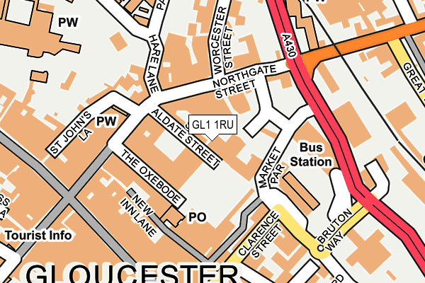 GL1 1RU map - OS OpenMap – Local (Ordnance Survey) GL1 1RU map - OS OpenMap – Local (Ordnance Survey)