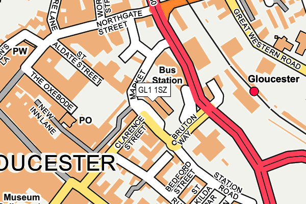 GL1 1SZ map - OS OpenMap – Local (Ordnance Survey) GL1 1SZ map - OS OpenMap – Local (Ordnance Survey)
