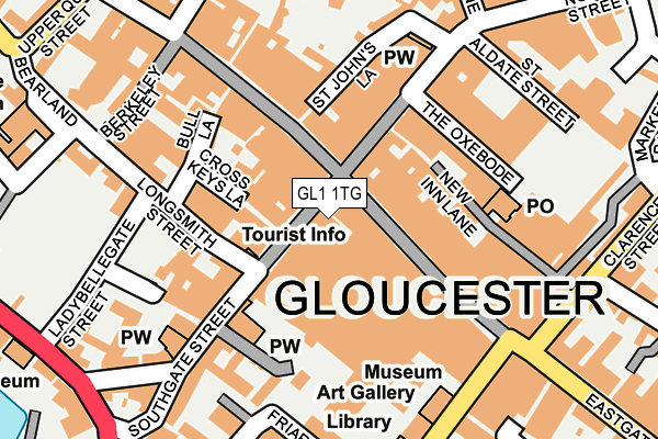 GL1 1TG map - OS OpenMap – Local (Ordnance Survey) GL1 1TG map - OS OpenMap – Local (Ordnance Survey)