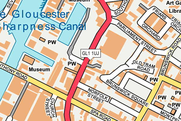 GL1 1UJ map - OS OpenMap – Local (Ordnance Survey) GL1 1UJ map - OS OpenMap – Local (Ordnance Survey)