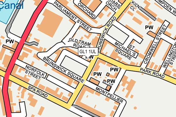 GL1 1UL map - OS OpenMap – Local (Ordnance Survey) GL1 1UL map - OS OpenMap – Local (Ordnance Survey)