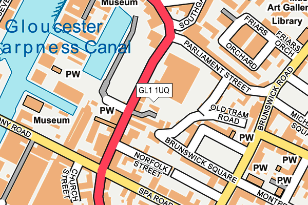 GL1 1UQ map - OS OpenMap – Local (Ordnance Survey) GL1 1UQ map - OS OpenMap – Local (Ordnance Survey)