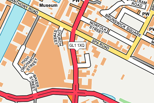 GL1 1XQ map - OS OpenMap – Local (Ordnance Survey) GL1 1XQ map - OS OpenMap – Local (Ordnance Survey)