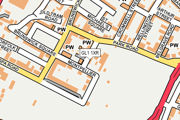 GL1 1XR map - OS OpenMap – Local (Ordnance Survey) GL1 1XR map - OS OpenMap – Local (Ordnance Survey)