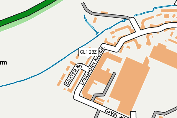 GL1 2BZ map - OS OpenMap – Local (Ordnance Survey) GL1 2BZ map - OS OpenMap – Local (Ordnance Survey)