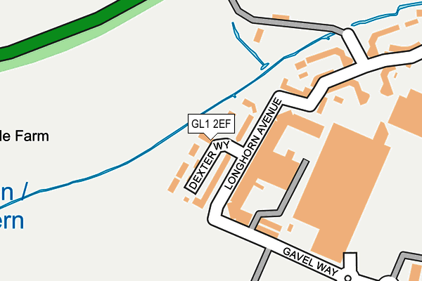 GL1 2EF map - OS OpenMap – Local (Ordnance Survey) GL1 2EF map - OS OpenMap – Local (Ordnance Survey)