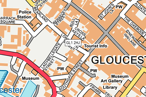 GL1 2HJ map - OS OpenMap – Local (Ordnance Survey) GL1 2HJ map - OS OpenMap – Local (Ordnance Survey)