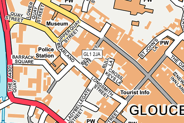 GL1 2JA map - OS OpenMap – Local (Ordnance Survey) GL1 2JA map - OS OpenMap – Local (Ordnance Survey)
