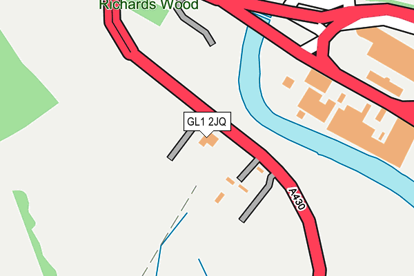 GL1 2JQ map - OS OpenMap – Local (Ordnance Survey) GL1 2JQ map - OS OpenMap – Local (Ordnance Survey)