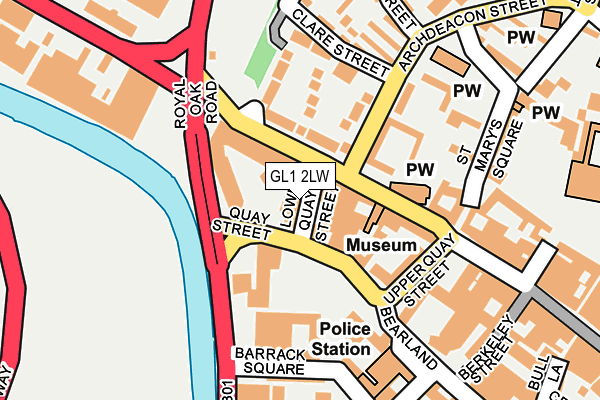 GL1 2LW map - OS OpenMap – Local (Ordnance Survey) GL1 2LW map - OS OpenMap – Local (Ordnance Survey)